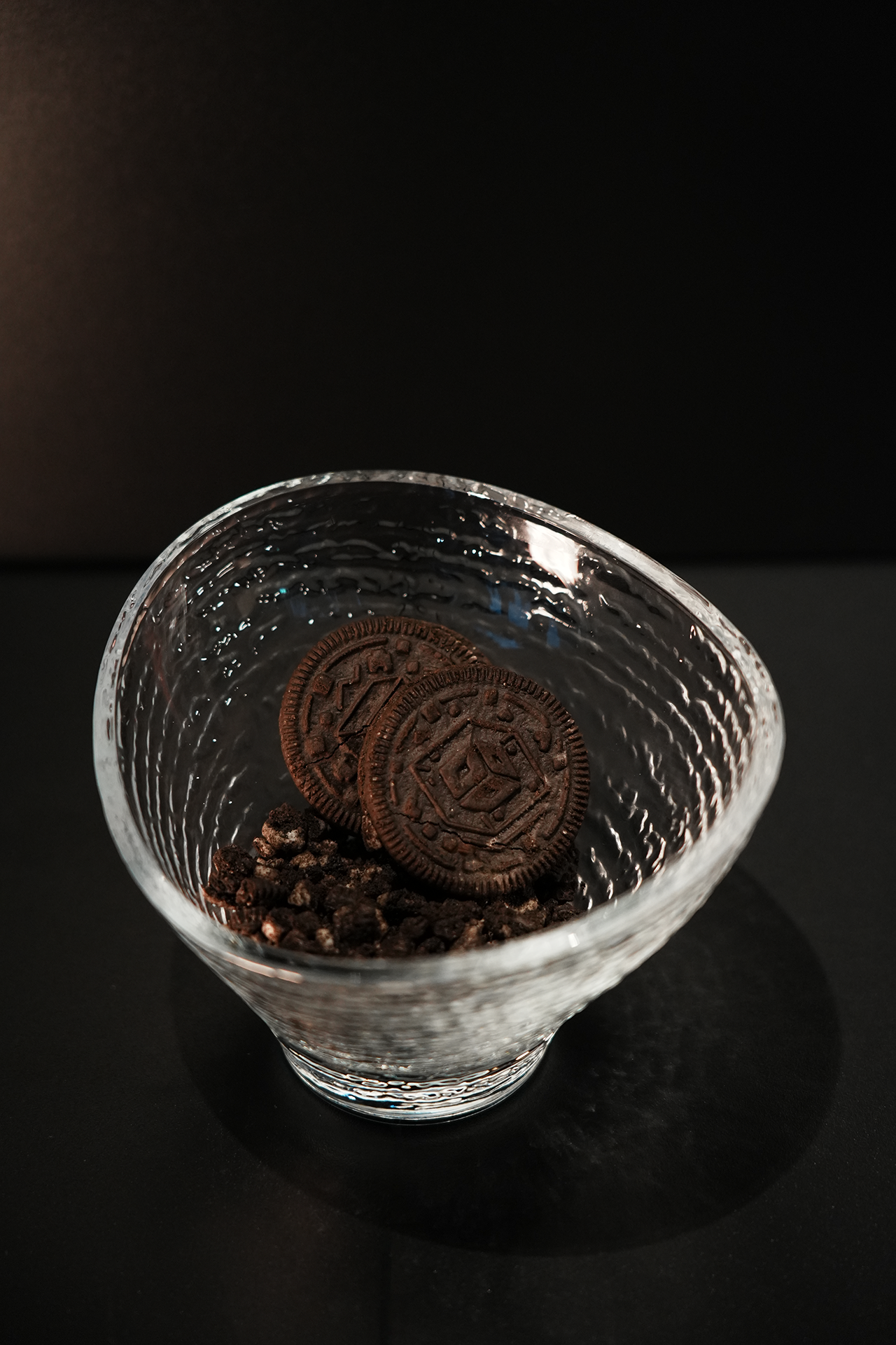 Oreo Streusel als Waffeltopping